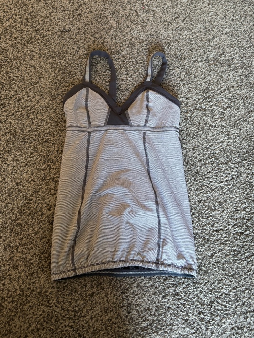 lululemon athletica Gray Strappy Tank Top